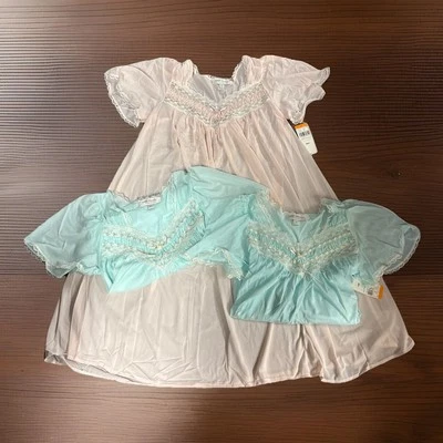 Silk Essence By Miss Elaine Sleep Gowns Sz Small Lightweight Sheer Set Of 3 NOS - Image 1 of 4