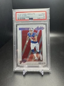 2018 Panini Absolute Football Josh Allen Introductions Insert RC PSA 10 - Bild 1 von 2