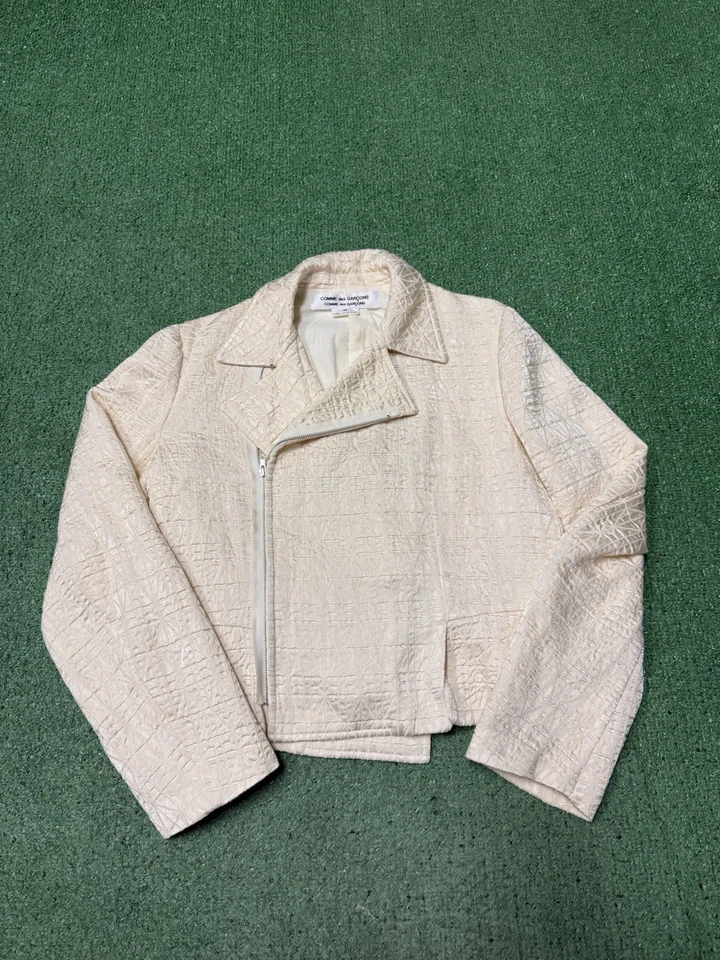 Chaqueta de Motocicleta COMME des GARCONS GIRL Mujer Talla Mediana Beige Crema Diseñador Foto 1 de 4