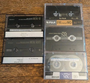 Type IV METAL Bias cassette Blank Tape lot Sony Maxell Fuji 90 100 110 MX SR FR - Picture 1 of 11