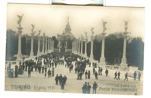 ESPOSIZIONE INTERNAZ. TORINO 1911 "La folla sul Ponte M - Picture 1 of 1