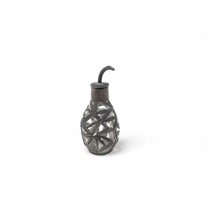 Antique Chinese Perfume Bottle with Silver Bamboo-Themed Casing - Picture 1 of 4