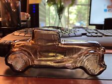 Vintage AVON Sterling Six Leather glass decanter car. (empty and no box)