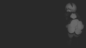 Anime nier automata monochrome girls 2b looking back Playmat Gaming Mat Desk - Picture 1 of 1