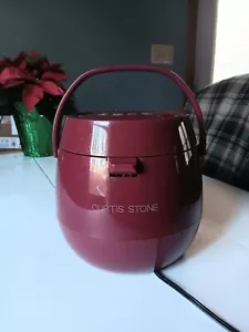 Curtis Stone Dura Pan Mini Multi Slow Cooker Burgundy Kitchen Appliance WORKS - Picture 1 of 13