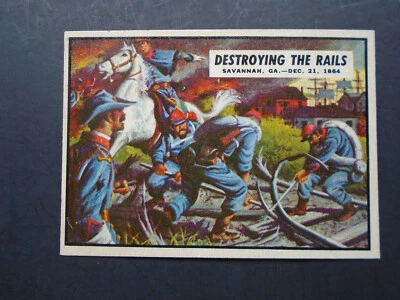 1962 Topps: Civil War News #82: Destroying The Rails - Image 1 of 2