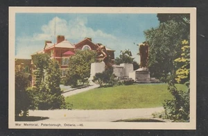 Tarjeta postal conmemorativa de guerra de Peterborough Ontario frontera blanca sin usar - Imagen 1 de 2