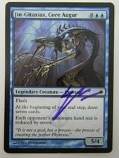 Magic MTG Jin-Gitaxias, Core Augur New Phyrexia LP Signed by Eric Deschamps