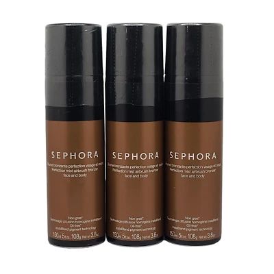 3 Pack Sephora Perfection Mist Airbush Bronzer Face and Body Medium/Deep 5 oz - Image 1 of 4