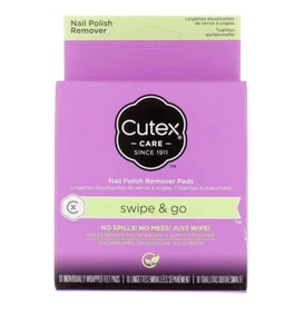 NEW Cutex Care Swipe & Go Nail Polish Remover Pads 10 pads - Picture 1 of 2