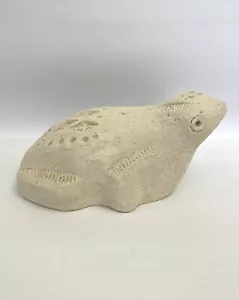 MCM FLAVIA BITOSSI Frog Montelupo Unglazed Natural Pottery Aldo Londi Italy Vtg - Picture 1 of 6