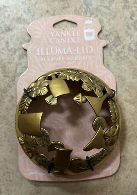 RARE VINTAGE NEW 2012 YANKEE CANDLE ILLUMA-LID TOPPER TROPICAL DRINKS & FLOWERS - Image 1 of 2