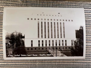 RPPC United States Court House Seattle Washington Real Photo Postcard - Picture 1 of 2