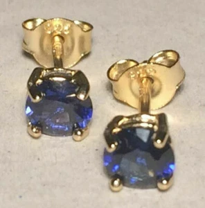 Rubí, zafiro, ópalo, topacio... Pendientes de plata maciza de 5 mm y 6 mm - oro/rodio - Imagen 1 de 33