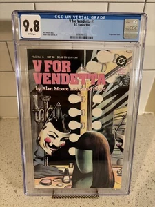 V for Vendetta #1 CGC 9,8 páginas blancas DC Comics 1988 - Imagen 1 de 3