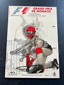 OFFICIAL PROGRAM F1 2002 60th GP DE MONACO MONTECARLO Hand Signed Kimi Raikkonen - Picture 1 of 1