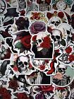 PUNK ROSE SKULL 50 STICKERS  WATERPROOF  Nice Gift  New SEE PICS