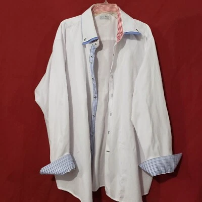 Excelente Camisa de Vestir Sahara Club Blanca Abotonada Manga Larga 5XL Foto 1 de 4