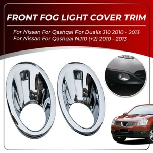 Chrome Front Fog Light Cover Trim For Nissan Qashqai / +2 / dualis j10 2010-2013 - Picture 1 of 9
