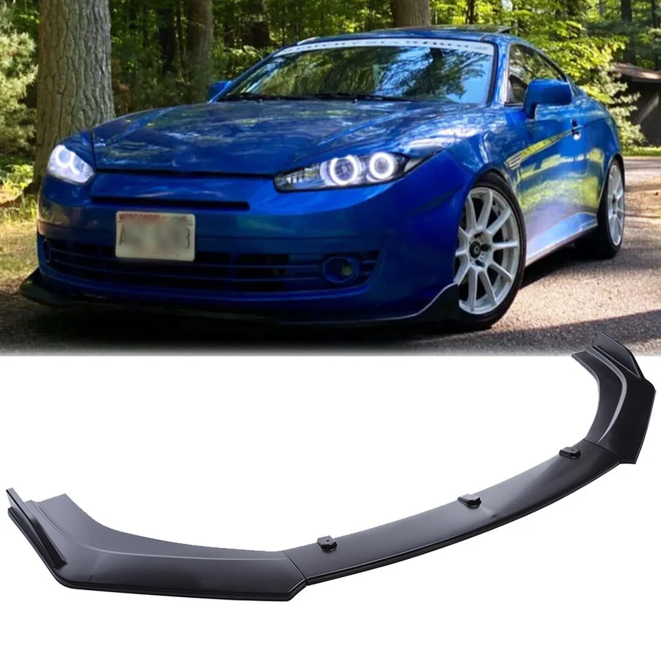 Matte Black Front Bumper Lower Lip Spoiler Splitter Body Kit For Hyundai Tiburon - image 1 of 4