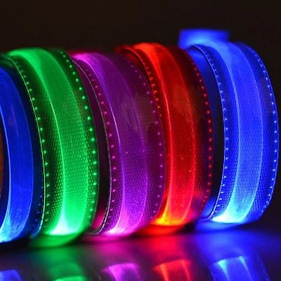 LED Armband Leuchtband Sicherheitsband Klettband Reflektorband Jogging Sport wow - Bild 1 von 4