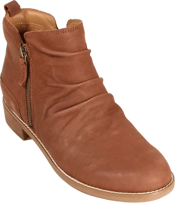 Earth Nadya Mujer Botines Acanalados Cuero Natural Oscuro EE. UU. Talla 10 M Foto 1 de 4