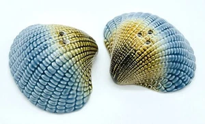 Muschel Salz und Pfefferstreuer Set blau braun - Bild 1 von 10