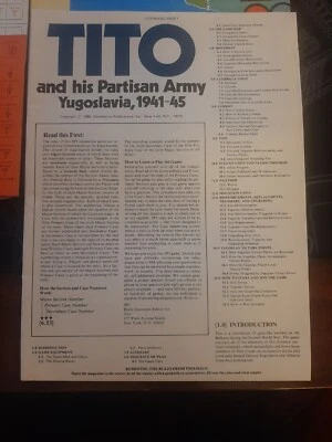 SPI Simulation Production 1980-Tito & The Partisan Army Yugoslavia NOS Unpunched - Image 1 of 3