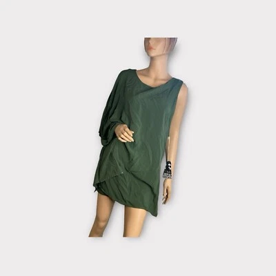 Vestido Asimétrico Young Fabulous Broke Talla S Verde Sin Mangas Corto Fluido Frío Foto 1 de 4