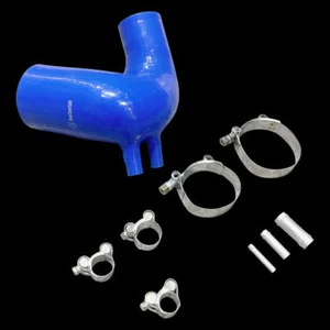 Fiat Abarth, 500, 595, 695 TJet Blue Turbo Silicone Intake Hose Pipe w. Clamps - Picture 1 of 12