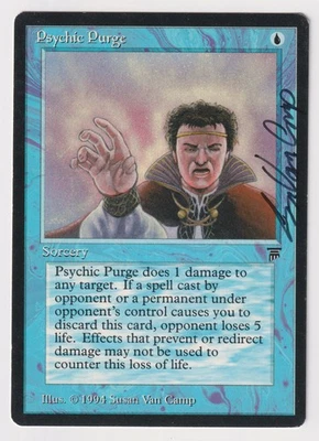 Signed Psychic Purge Proof MP Legends Artist Susan Van Camp 1994 MTG Magic AP! - Image 1 of 2