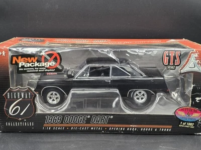 Highway 61 DCP 1970 Dodge Dart GTS Hemi 1:18 Scale Diecast Car Black LE 1/1002 - Image 1 of 4