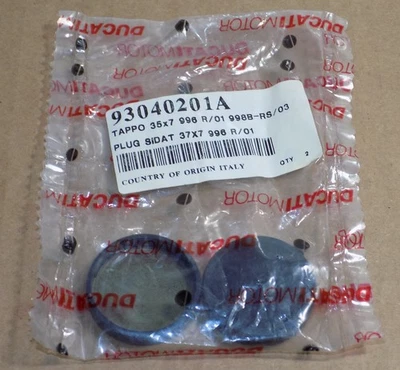 Tapones de culata OEM Ducati 749 998 999 999S S4RS NUEVO PAR 93040201A Foto 1 de 3