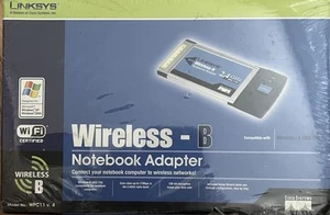 Linksys Wireless B Notebook Adapter WPC11 v.4 802.11b 11Mbps 2.4GHz New Sealed - Photo 1/4