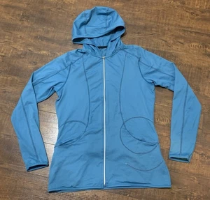 Title Nine Lightweight Full Zip Hooded Active Jacket Blue Size Medium Athleisure - Picture 1 of 11