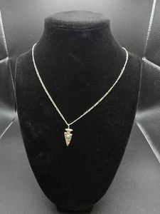 Cadena Figaro Italia 925 Plata de Ley 24" con Punta de Flecha Turquesa Colgante 6.35g - Imagen 1 de 18
