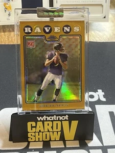 2008 Topps Chrome Rookie Gold Refractor RC Joe Flacco Uncirculated #/199 Sealed - Picture 1 of 2