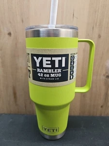 YETI Rambler 42oz Mug with Straw Lid - Chartreuse - Authentic -  - Picture 1 of 3