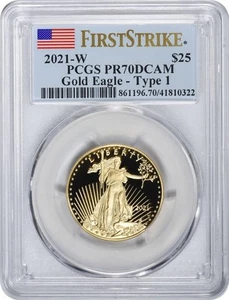 2021-W $25 American Proof Gold Eagle Type 1 PR70DCAM First Strike PCGS - Picture 1 of 2