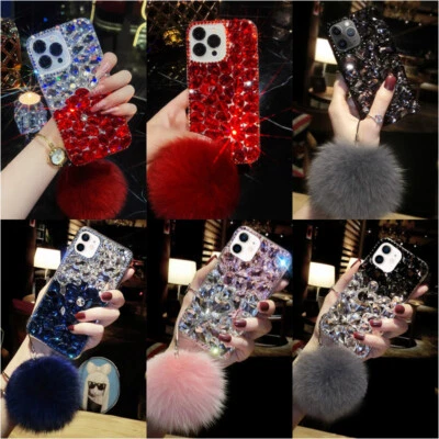 Funda completa de diamantes de imitación de lujo con correa para iPhone 14 Pro Max 13 12 11 XS XR Foto 1 de 4