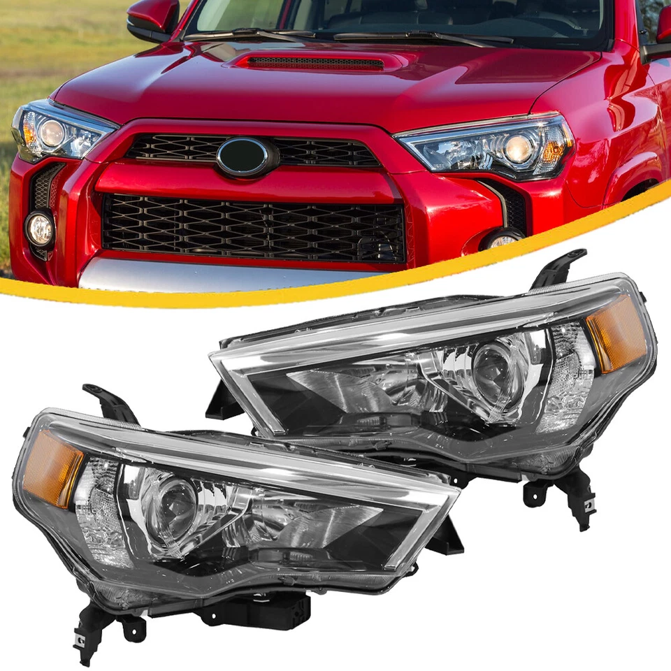 Faros izquierdo y derecho carcasa proyector cromada para Toyota 4Runner 2014-2020 Foto 1 de 4