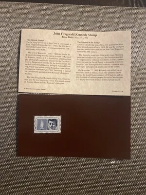 1964 JOHN FITZGERALD KENNDY POSTAL COMMEMORATIVE SOCIETY FIRST DAY ISSUE STAMP - Image 1 of 4
