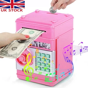 Piggy Bank Safe Money Box Bank Electronic Password Lock ATM Cash Coin Kids Gifts - Picture 1 of 12