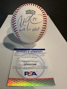STEVE PEARCE Signed Autograph 2018 WS MVP Rawlings OML World Series Baseball - B - Picture 1 of 8