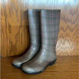 UGG Damen Shaye Regenstiefel Größe 9 creme kariert - Bild 1 von 10