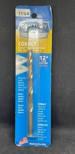 17/64" Cobalt Drill Bit, Quick Cut, 12x life, for Metal by Century Tool USA made - Picture 1 of 3