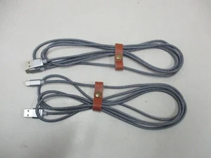 6ft 8in. Fast Charging USB Type C Cable 2.4A Qty 2 - Picture 1 of 4