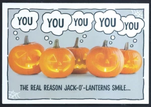 NEW Hallmark Halloween Reason Jack-O-Lanterns Smile-You Card W/Envelope - Picture 1 of 4