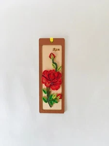 Quilling-Lesezeichen 4, Rosen - Bild 1 von 2
