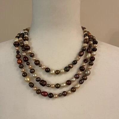 Colar de pérolas cultivadas multicoloridas Kwan Collection 62 pol. - Imagem 1 de 4